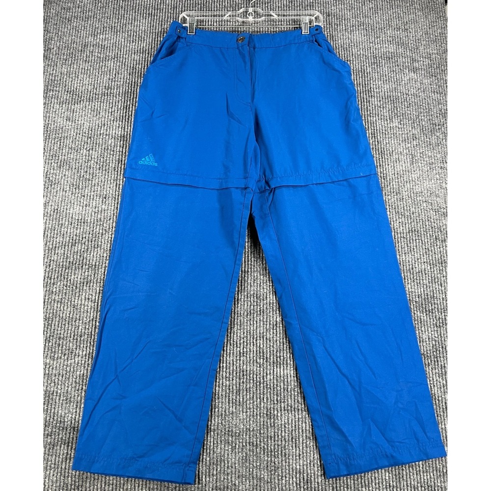 Adidas Convertible Pants Womens Size Large Blue Active Casual Outdoor Sports